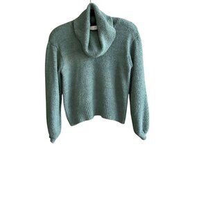 Kaisley Anthropologie Spruce Green Sloppy Turtleneck Teddy Sweater Size Small